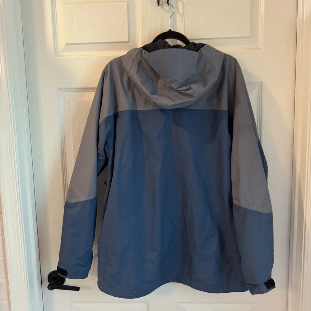 Cabela's Dry Plus Hooded Jacket Men's Sz L‎ Waterproof Breathable Blue Gray